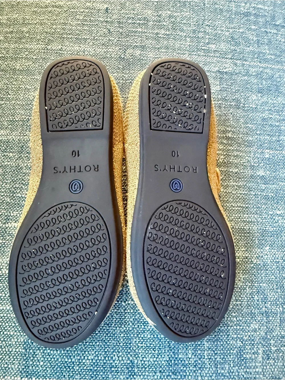 Rothy's Kids Tan Knit Mary Jane Shoes